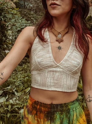 Recycled Cotton Mesh Bralette
