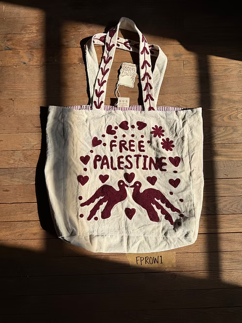 Bolso tote de terciopelo Palestina Libre
