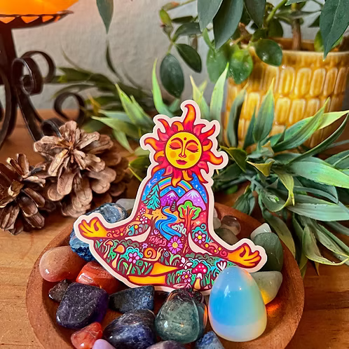 Sun Meditation Sticker