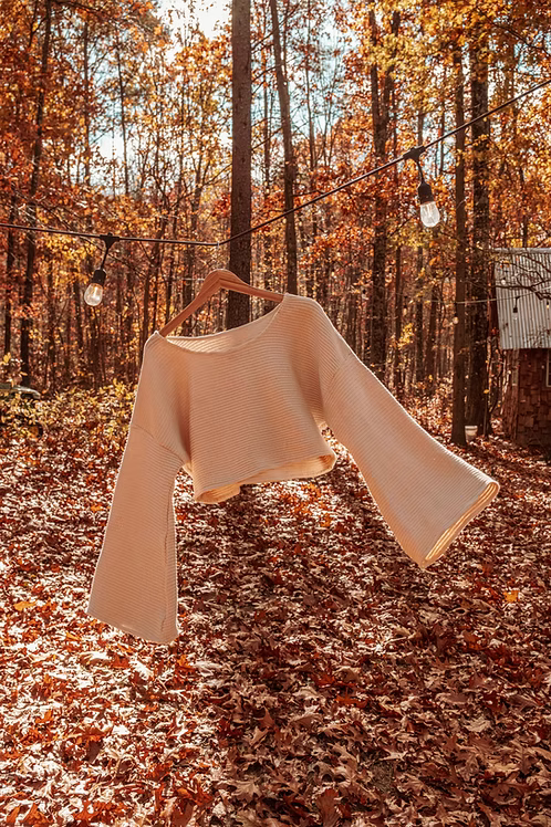 Mabel 100% Organic Cotton Bell Crop Sweater