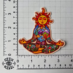 Sun Meditation Sticker