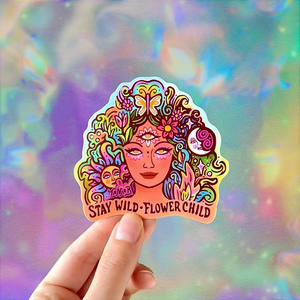 Stay Wild Flower Child Sticker