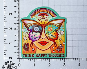 Think Happy Thoughts Sticker