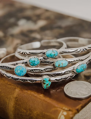 Pulsera de Plata de Ley y Turquesa Aspen