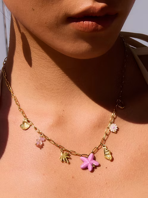 Anya Purple Starfish Necklace