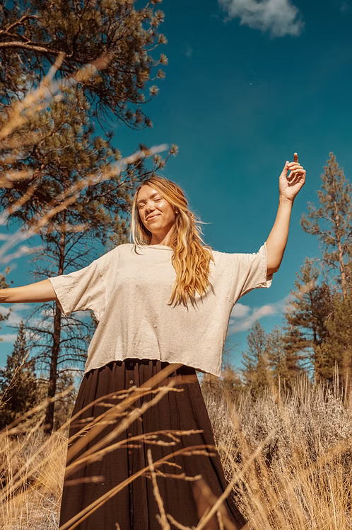 CROPPED HEMP TEE : Hemp Organic Cotton