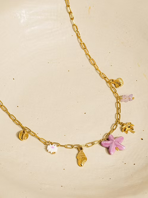 Anya Purple Starfish Necklace