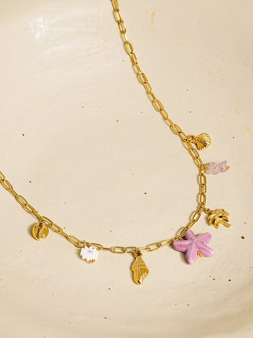Anya Purple Starfish Necklace