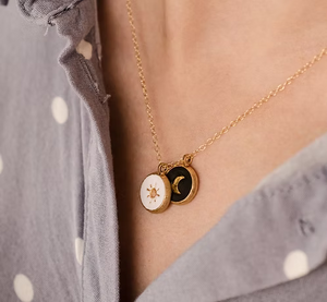 Sun + Moon Clay Necklace