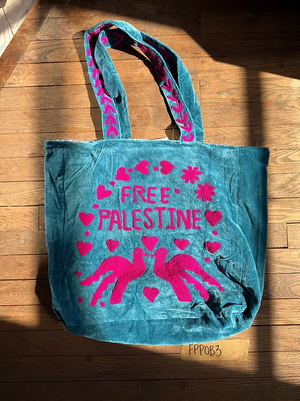 Bolso tote de terciopelo Palestina Libre