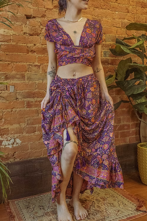 Valentina Cinch Ruffle Skirt