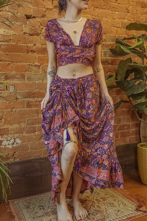Valentina Cinch Ruffle Skirt