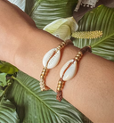 Beaded Shell Macrame Bracelet