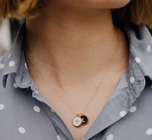 Sun + Moon Clay Necklace