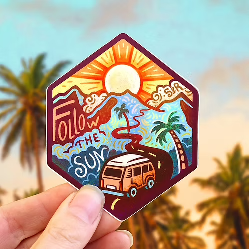 Follow The Sun Sticker