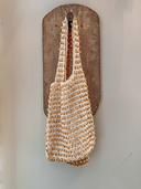 Cotton + Wooden Bead Crochet Bag