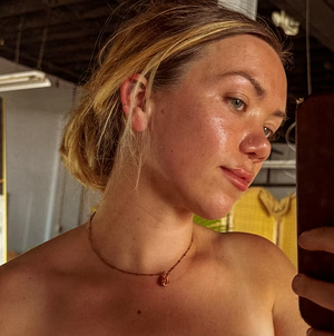 Copper Coffee Bean Necklace