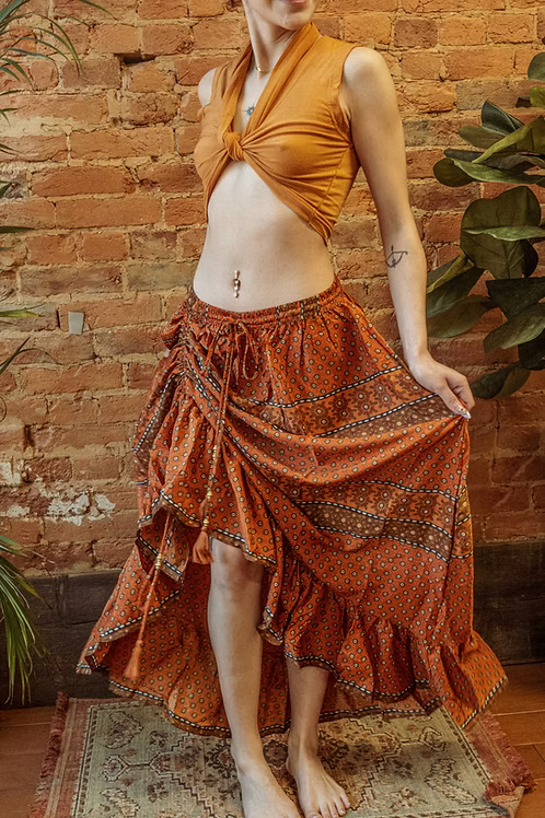 Valentina Cinch Ruffle Skirt