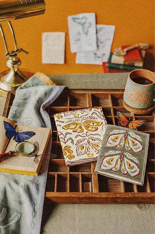 Nocturna Cotton Blockprint Notebook