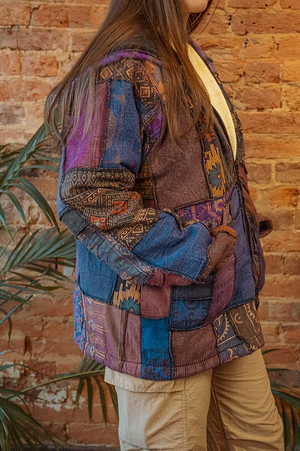 Reese Unisex Patchwork Lined Jacket