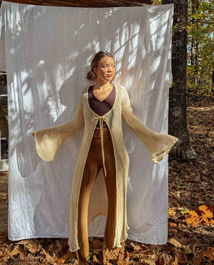 Wednesday Organic Cotton Open Knit Duster