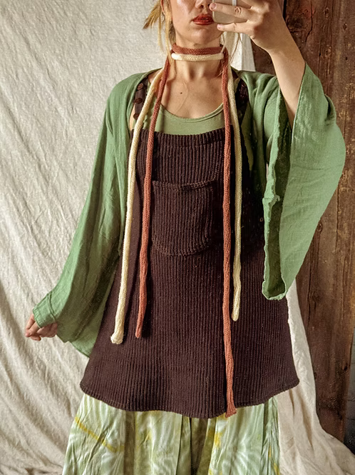 Mini Organic Cotton Open Knit Scarf