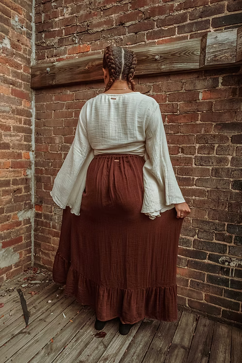 Valentina Cinch Skirt: Organic Cotton Bamboo