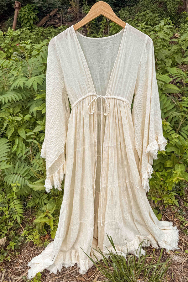 Sunwashed Raw Organic Cotton Kimono