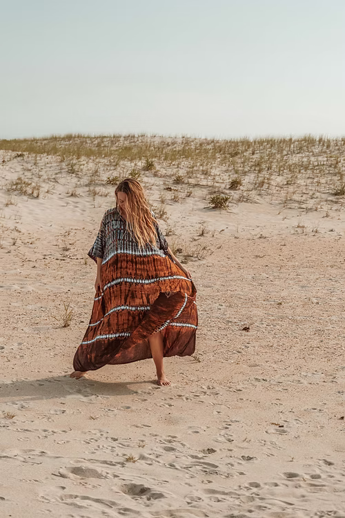 Bristol Indigo Rust Kaftan