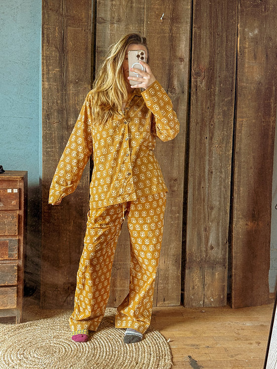 Kalan Block Print Cotton Loungewear Set