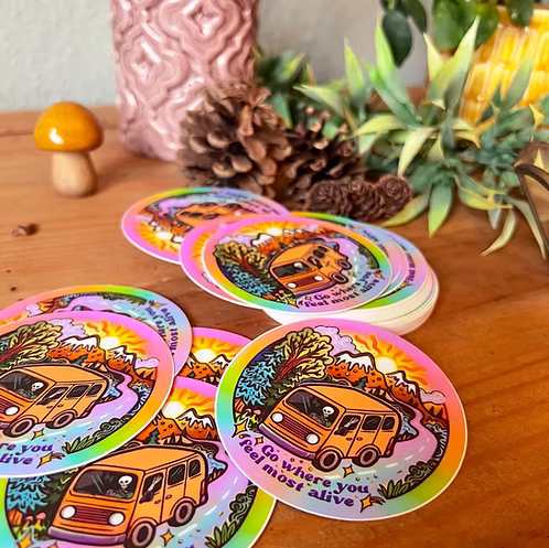 Go Where You Feel Alive Sticker