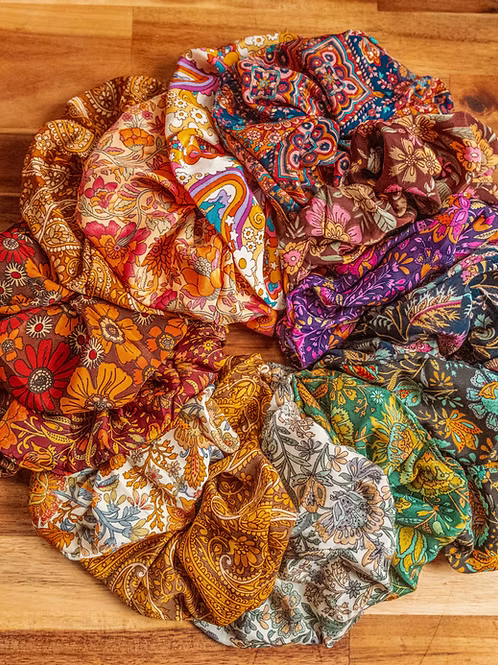 Recycled Silk Scrunchies