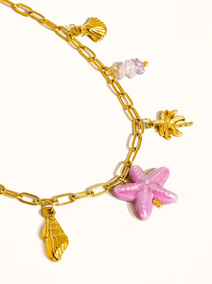 Anya Purple Starfish Necklace