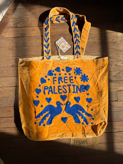 Bolso tote de terciopelo Palestina Libre