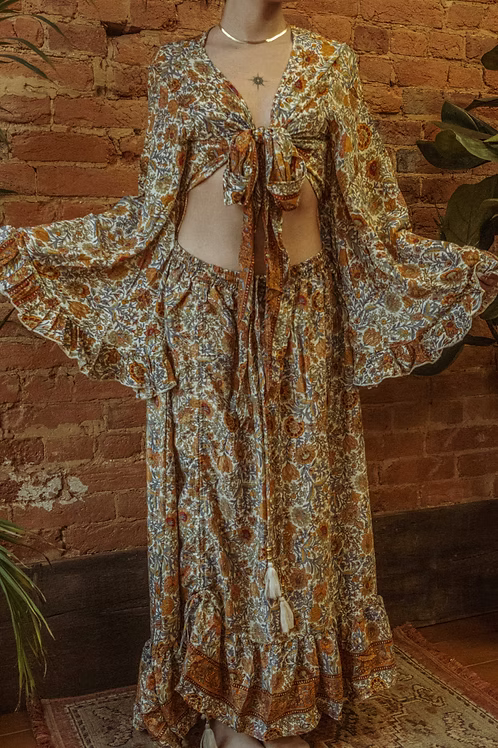 Valentina Cinch Ruffle Skirt