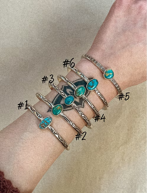 Pulsera de Plata de Ley y Turquesa Aspen
