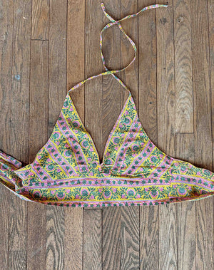 Block Printed Bralette Organic Cotton