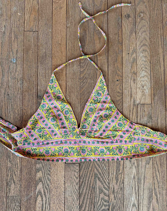 Block Printed Bralette Organic Cotton
