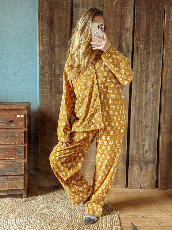 Kalan Block Print Cotton Loungewear Set