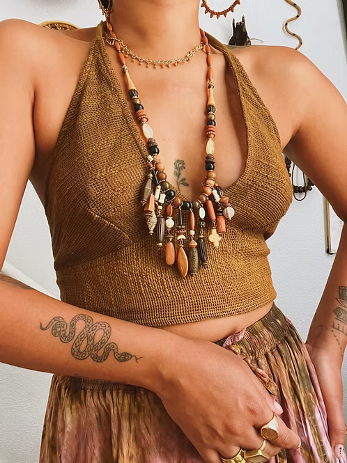 Bralette en maille de coton recyclé