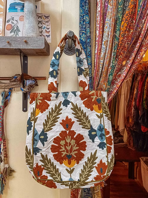 Bolsos de tela bordados Sacheli