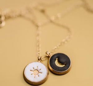 Sun + Moon Clay Necklace