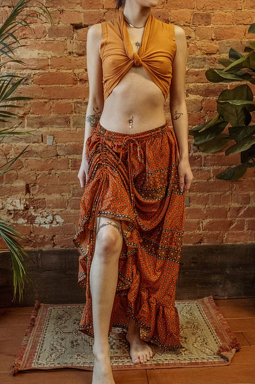 Valentina Cinch Ruffle Skirt