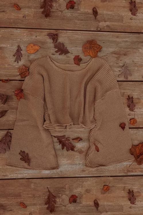 Mabel 100% Organic Cotton Bell Crop Sweater