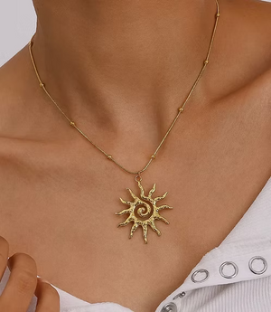 Collar de sol boho Taiyo Gold