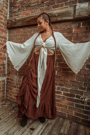 Valentina Cinch Skirt: Organic Cotton Bamboo