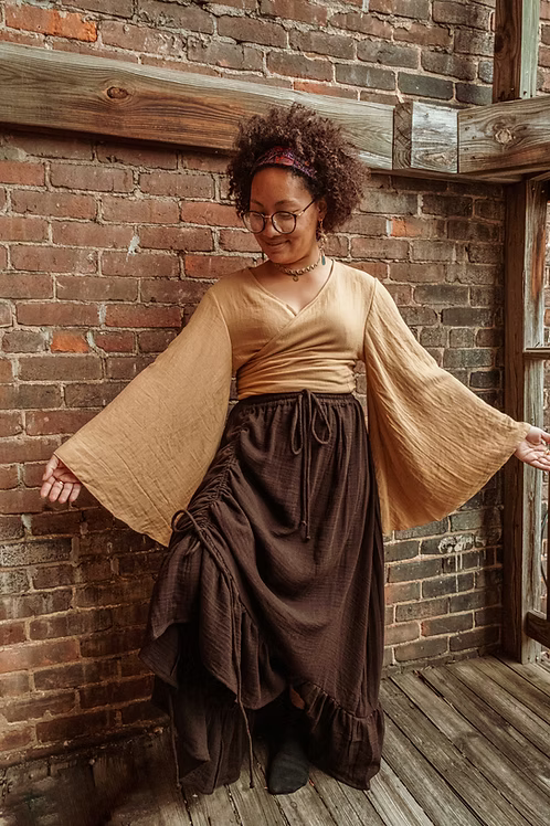 Valentina Cinch Skirt: Organic Cotton Bamboo