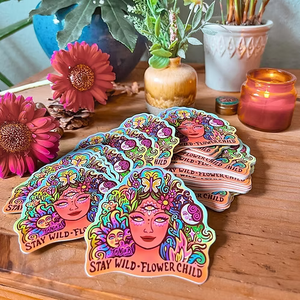 Stay Wild Flower Child Sticker