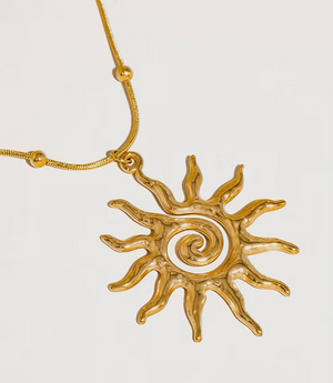 Collar de sol boho Taiyo Gold