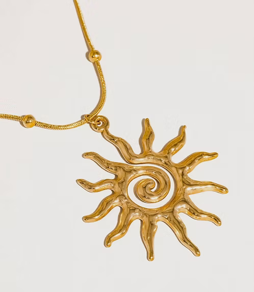 Collar de sol boho Taiyo Gold